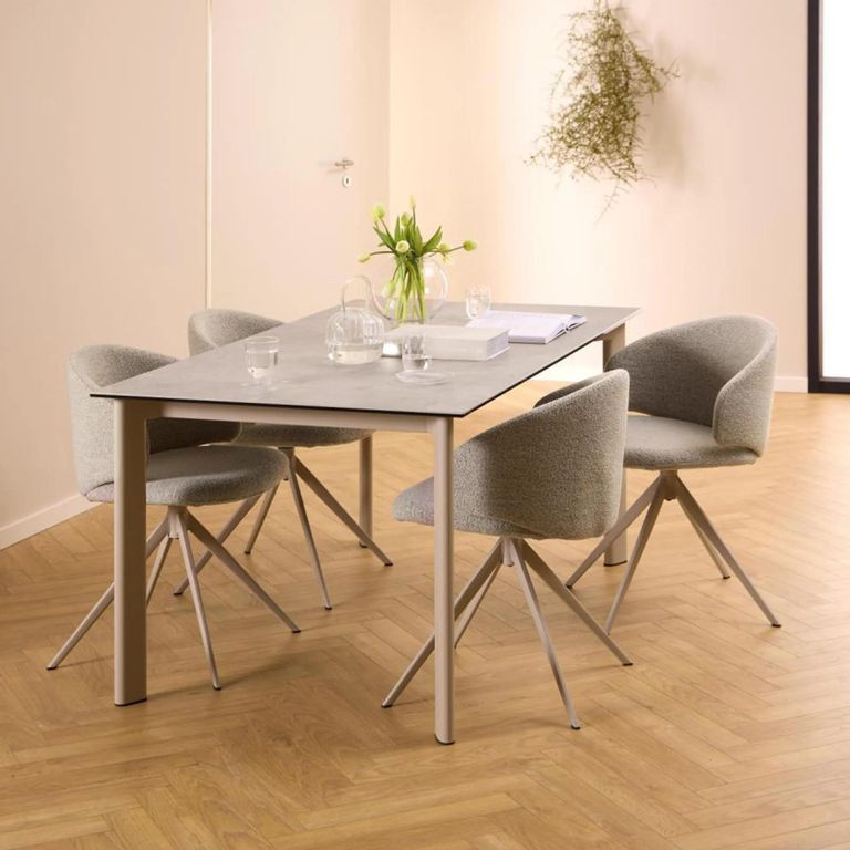 Palermo Dining Table - 6 Seater - 160cm - Grey Ceramic