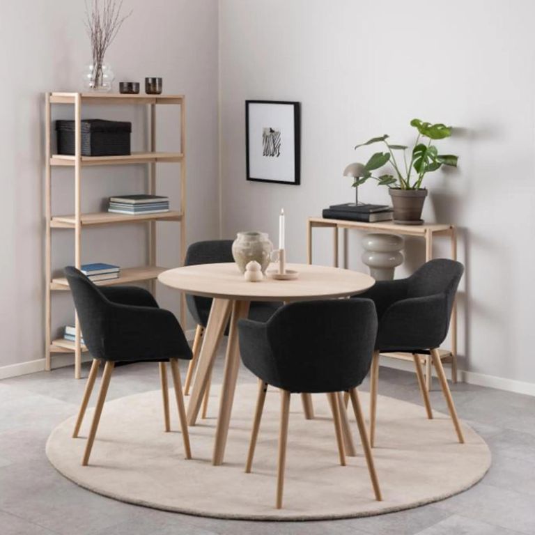 Townsville Round Dining Table - 2 Seater - 100cm - White Oak