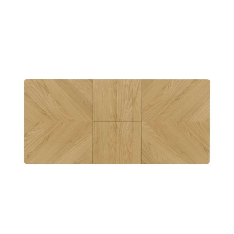 Valencia Herringbone Extending Dining Table - 140cm-190cm - 4-6 Seater - Oak