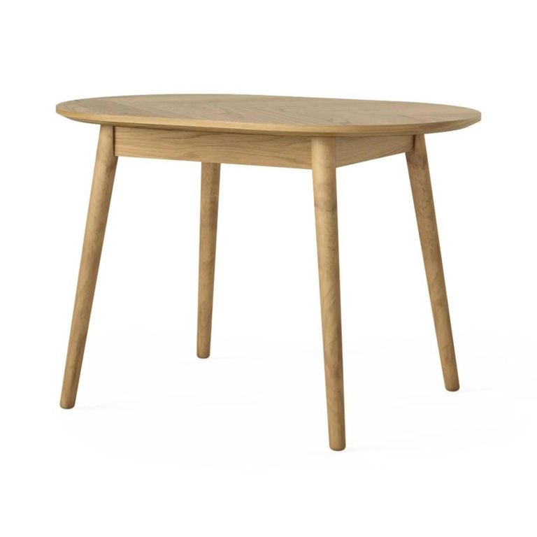 Valencia Herringbone Oval Dining Table - 115cm - 4 Seater - Oak