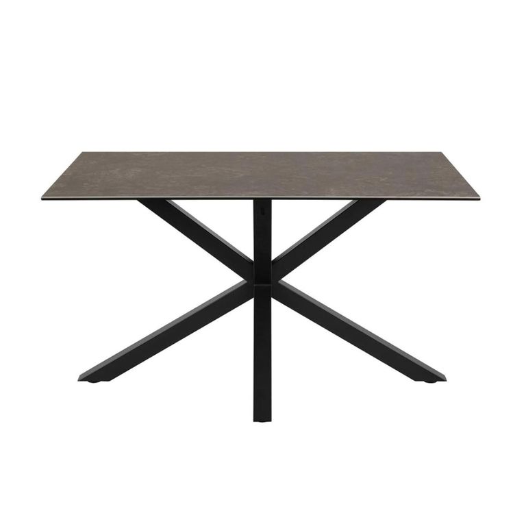 Heaven Round Dining Table - 4 Seater - 135cm - Black Ceramic - with Star Legs