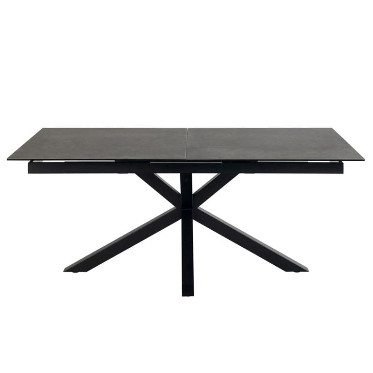Heaven Extending Dining Table - 8-10 Seater - 200cm-240cm - Black Ceramic - with Star Legs