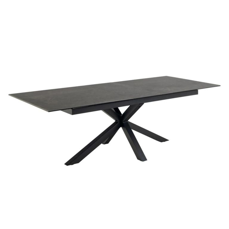 Heaven Extending Dining Table - 8-10 Seater - 200cm-240cm - Black Ceramic - with Star Legs