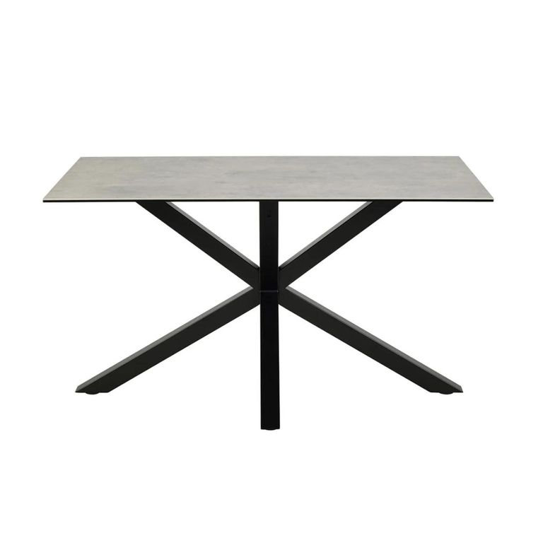Heaven Round Dining Table - 4 Seater - 135cm - Grey Ceramic - with Star Legs
