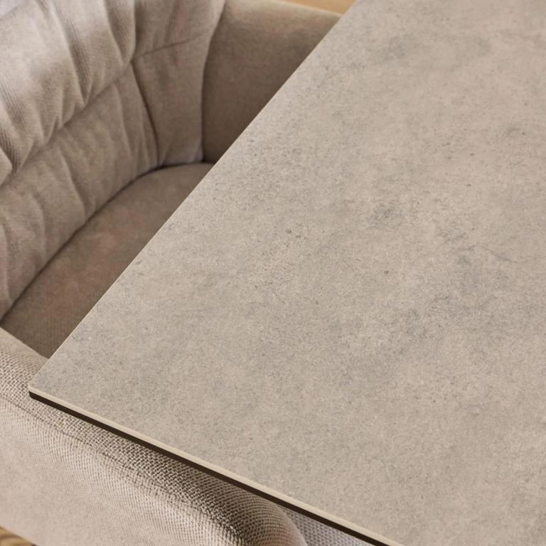 Heaven Round Dining Table - 4 Seater - 135cm - Grey Ceramic - with Star Legs