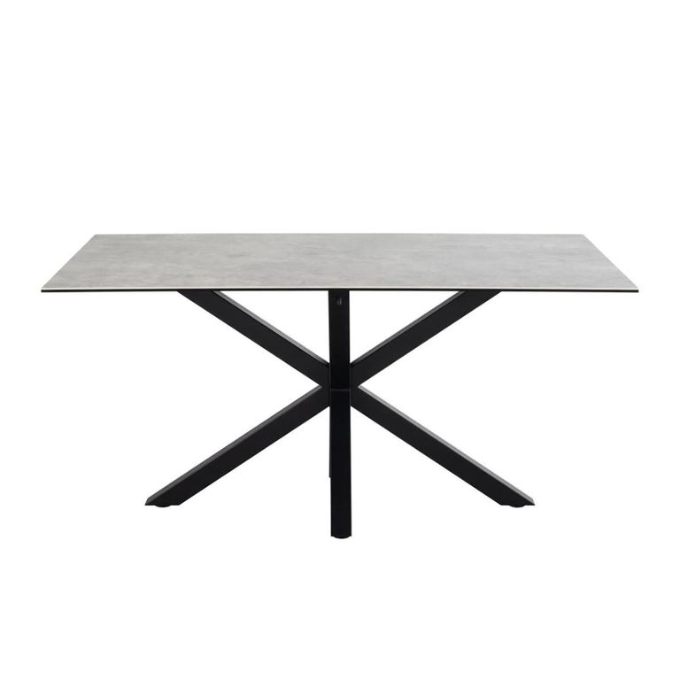 Heaven Round Dining Table - 6 Seater - 160cm - Grey Ceramic - with Star Legs