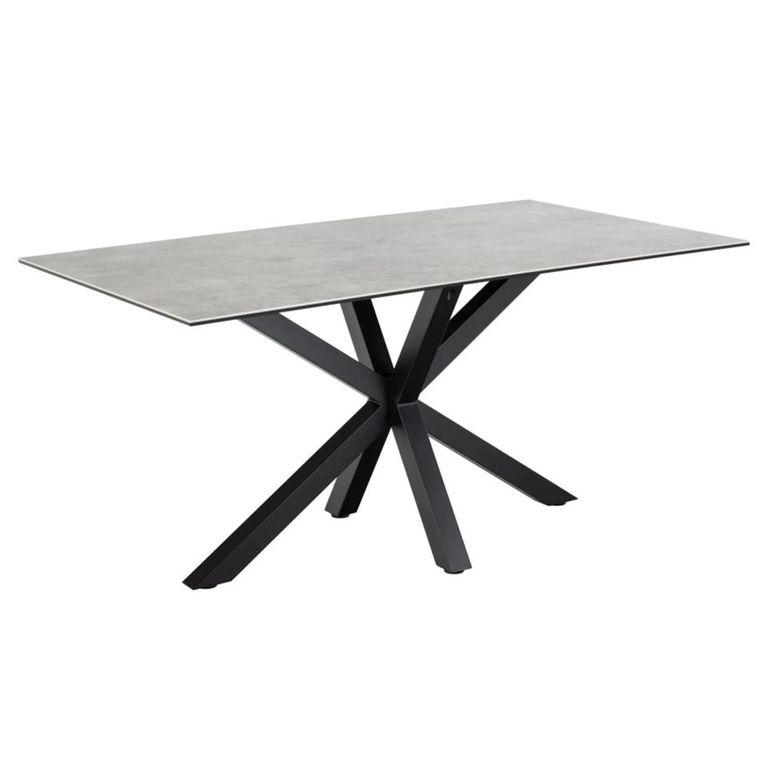 Heaven Round Dining Table - 6 Seater - 160cm - Grey Ceramic - with Star Legs