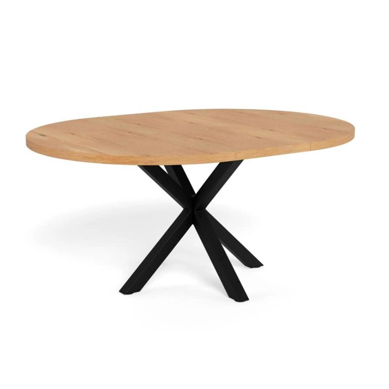 Heaven Butterfly Extending Dining Table - 4-6 Seater - 120cm-160cm - Oak - with Star Legs