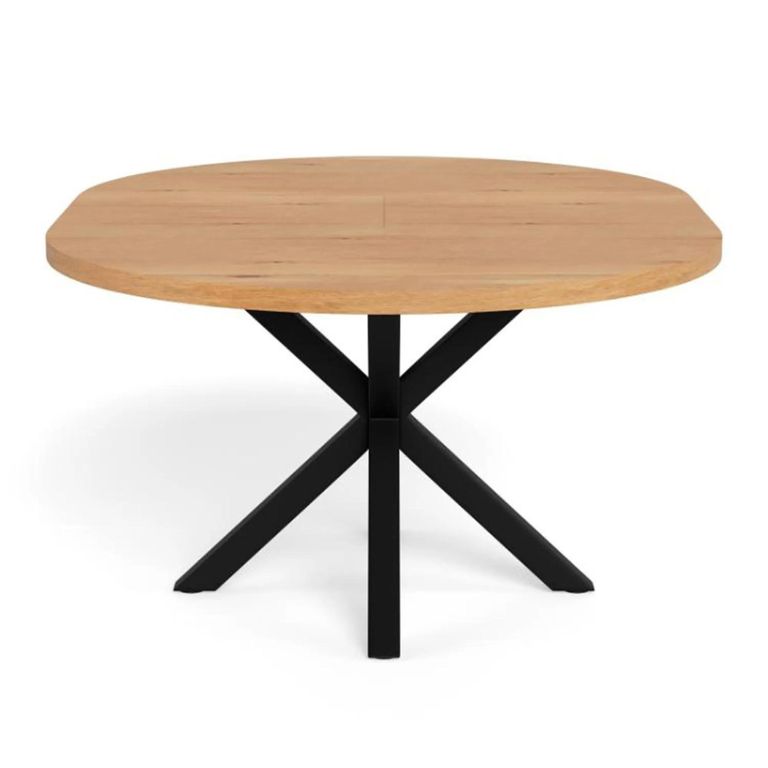 Heaven Butterfly Extending Dining Table - 4-6 Seater - 120cm-160cm - Oak - with Star Legs