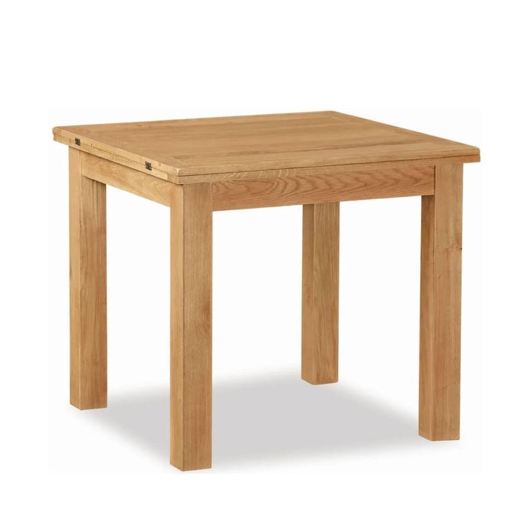 Salisbury Lite Oak - Flip Top Square Dining Table - 2-6 Seater - 85cm-170cm
