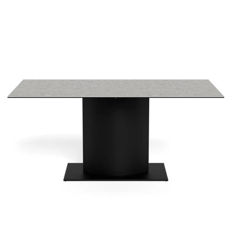 Marbella Dining Table - 8 Seater - Pedestal - 200cm - Grey Ceramic