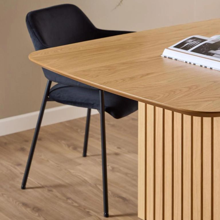 Christo Dining Table - 8 Seater - Fluted - 220cm - Oak