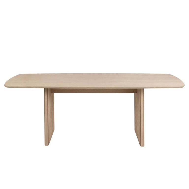 Christo Dining Table - 8 Seater - Fluted - 220cm - White Oak