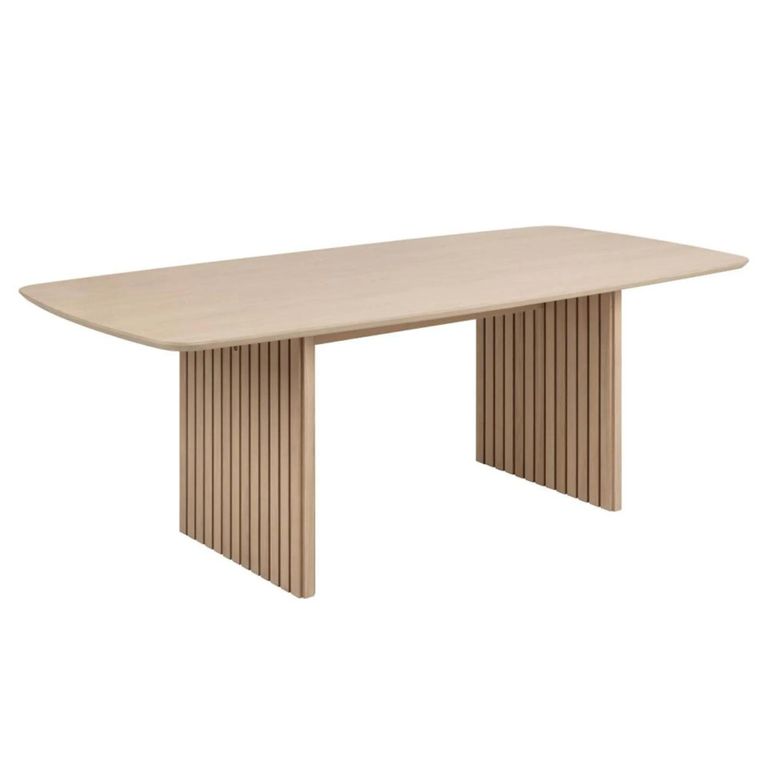 Christo Dining Table - 8 Seater - Fluted - 220cm - White Oak