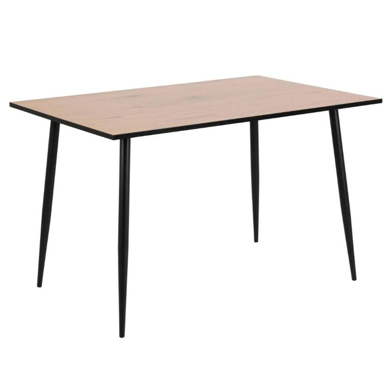Wilma Dining Table - 4 Seater - 120cm - Oak and Black