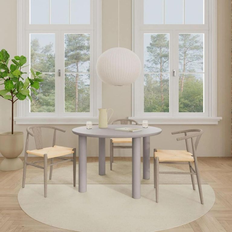 Magee Dining Table - 4 Seater - Round - 120cm - Grey