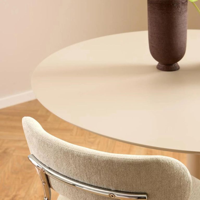 Ibiza Round Dining Table - 4 Seater - 110cm - Beige