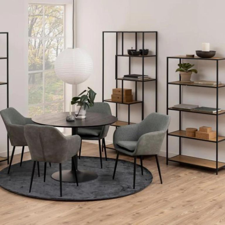 Ibiza Round Dining Table - 4 Seater - 110cm - Black