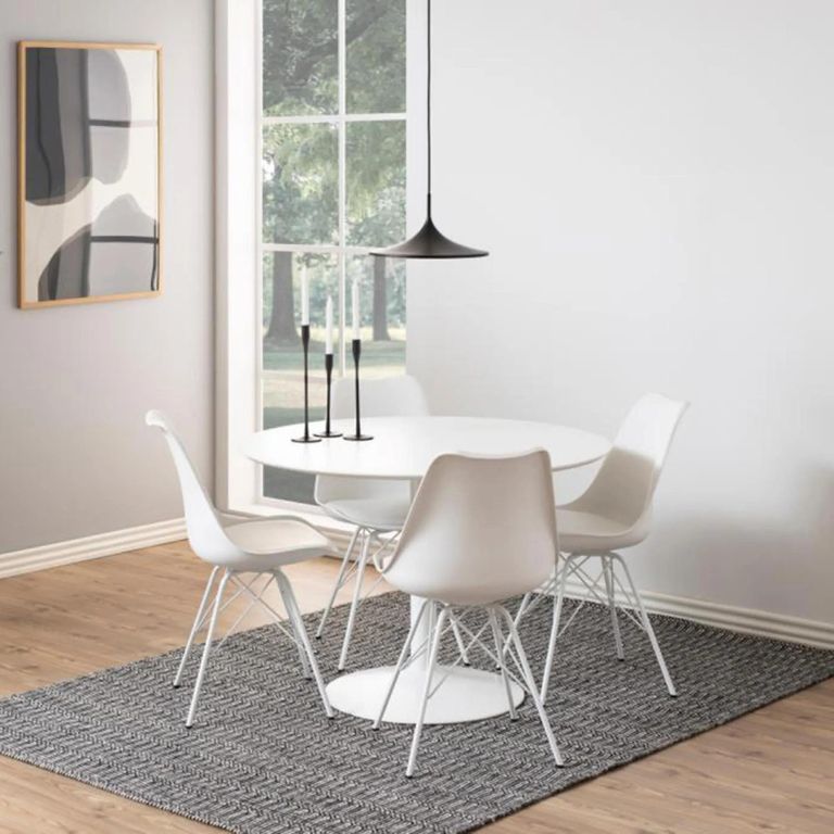 Ibiza Round Dining Table - 4 Seater - 110cm - White