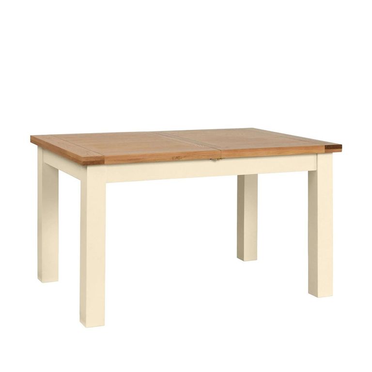 Lundy Extending Dining Table - 4-6 Seater - 120cm-153cm - Ivory Painted