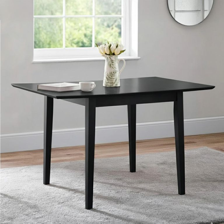 Rufford Extending Dining Table - 2-4 Seater - 80cm-120cm - Black