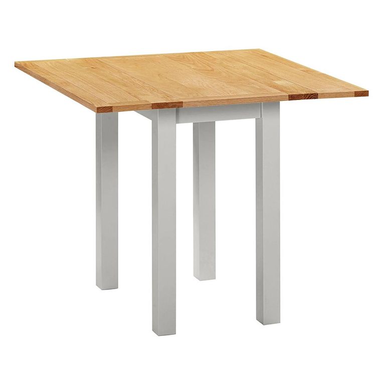 Lundy Square Drop Leaf Dining Table - 2 Seater - 30cm-90cm - Grey Painted