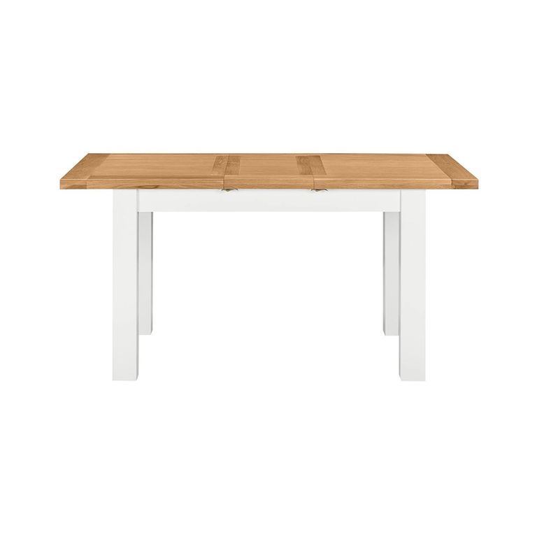 Lundy Extending Dining Table - 4-6 Seater - 120cm-153cm - White Painted