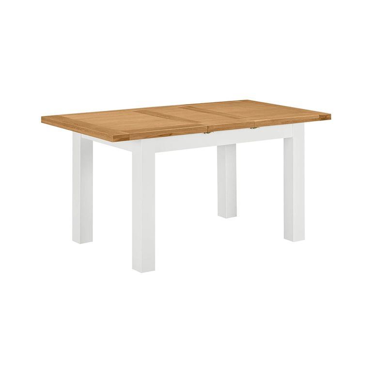 Lundy Extending Dining Table - 4-6 Seater - 120cm-153cm - White Painted