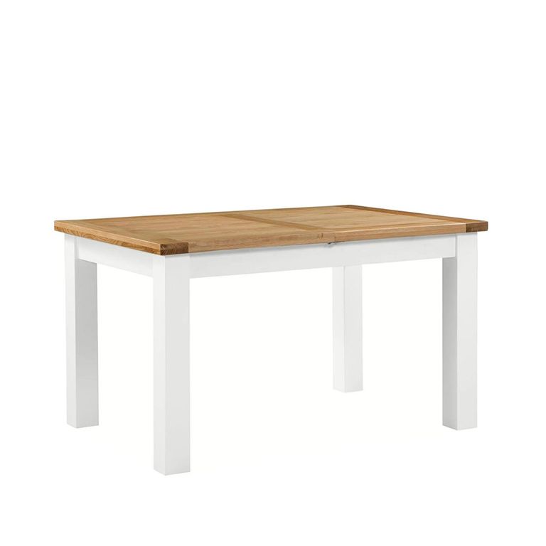 Lundy Extending Dining Table - 4-8 Seater - 132cm-198cm - White Painted