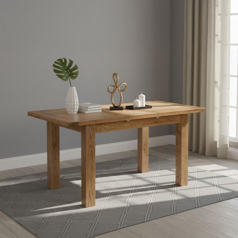 Original Extending Dining Table - 4-6 Seater - 120cm-153cm - Rustic Oak