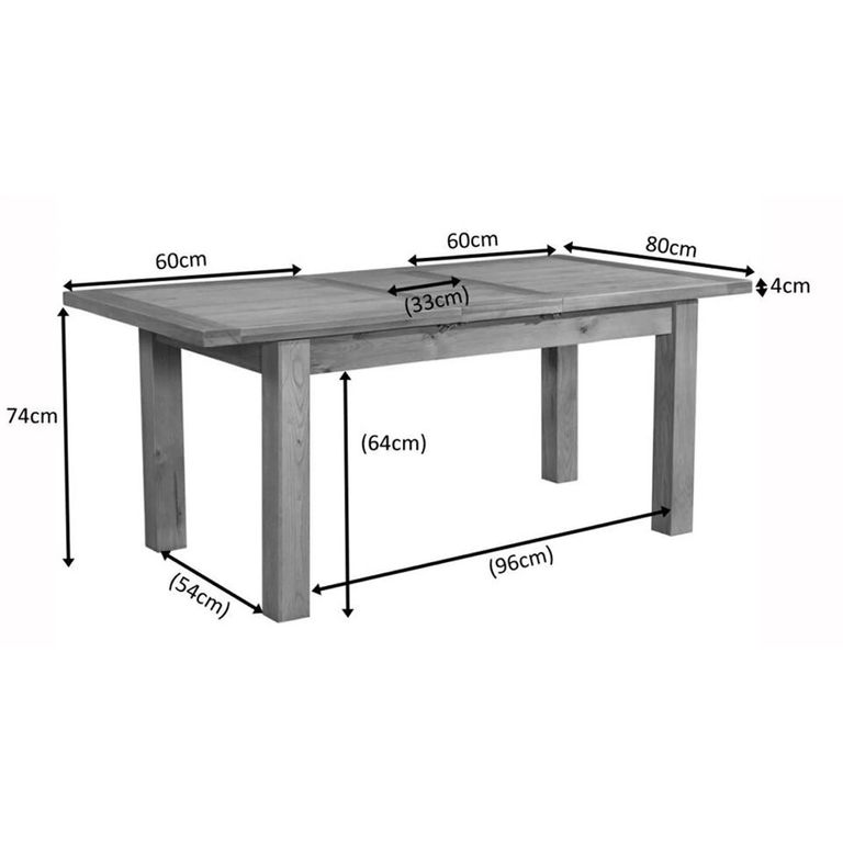 Original Extending Dining Table - 4-6 Seater - 120cm-153cm - Rustic Oak