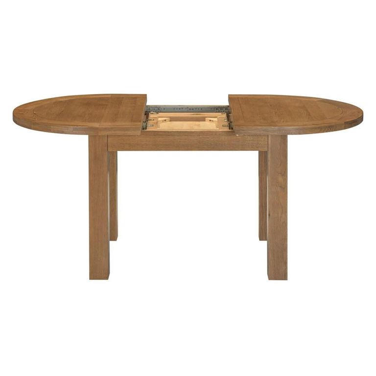 Original Oval Extending Dining Table - 4-6 Seater - 130cm-170cm - Rustic Oak