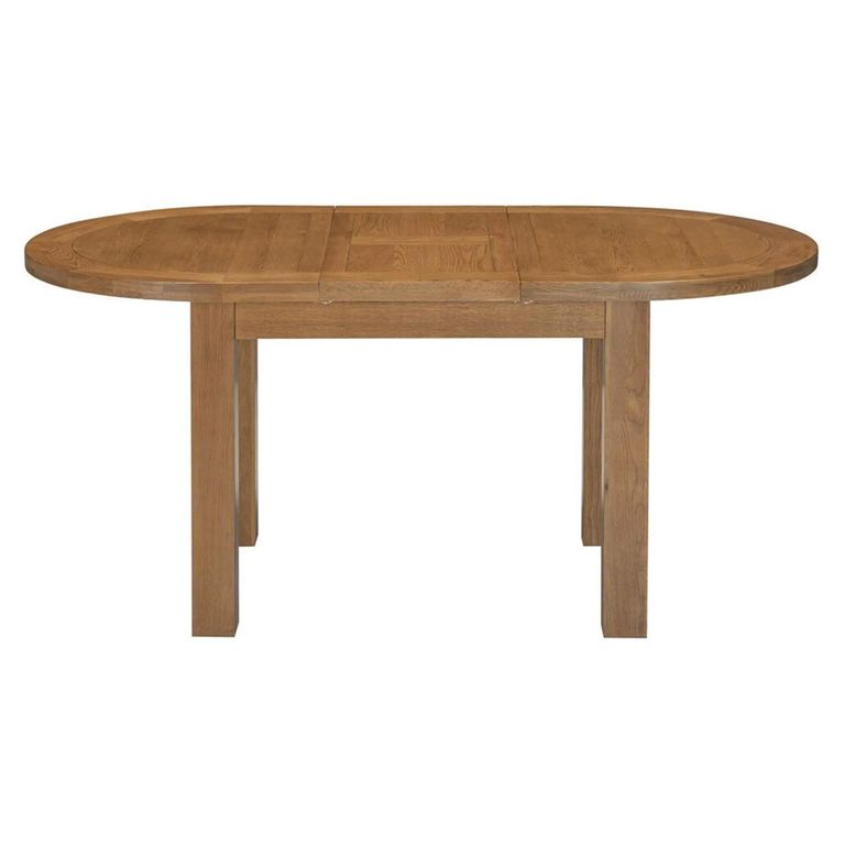 Original Oval Extending Dining Table - 4-6 Seater - 130cm-170cm - Rustic Oak