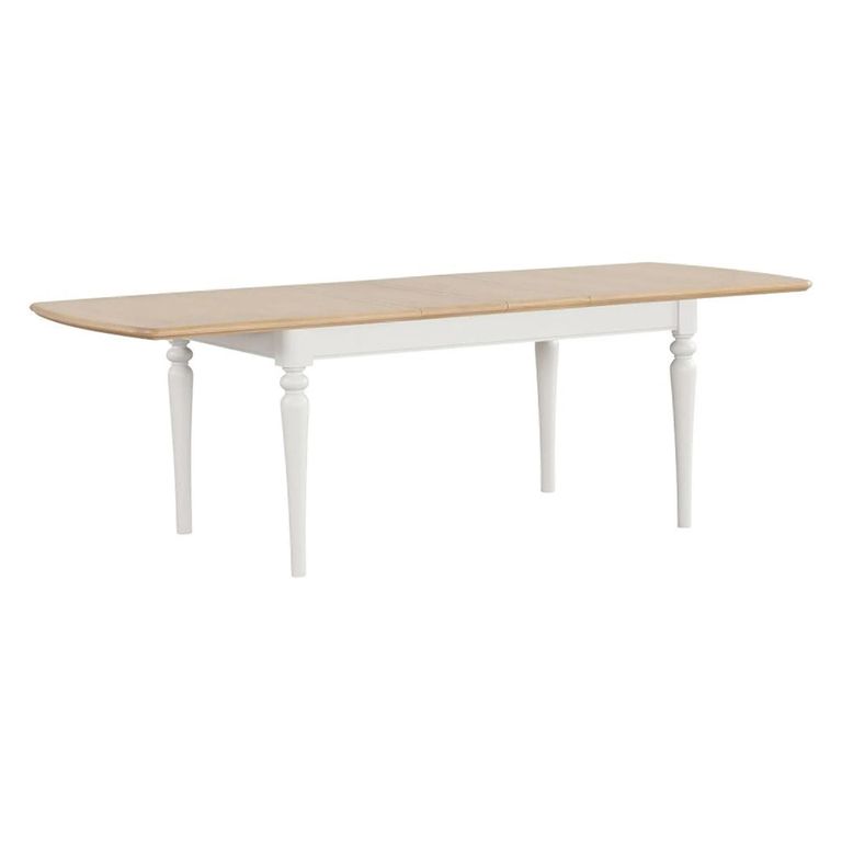 Cromwell Extending Dining Table - 6-10 Seater - 185cm-245cm - Grey Painted