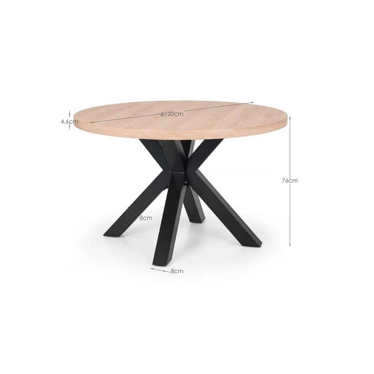 Berwick Dining Table - 4 Seater - 120cm - Round - Wooden
