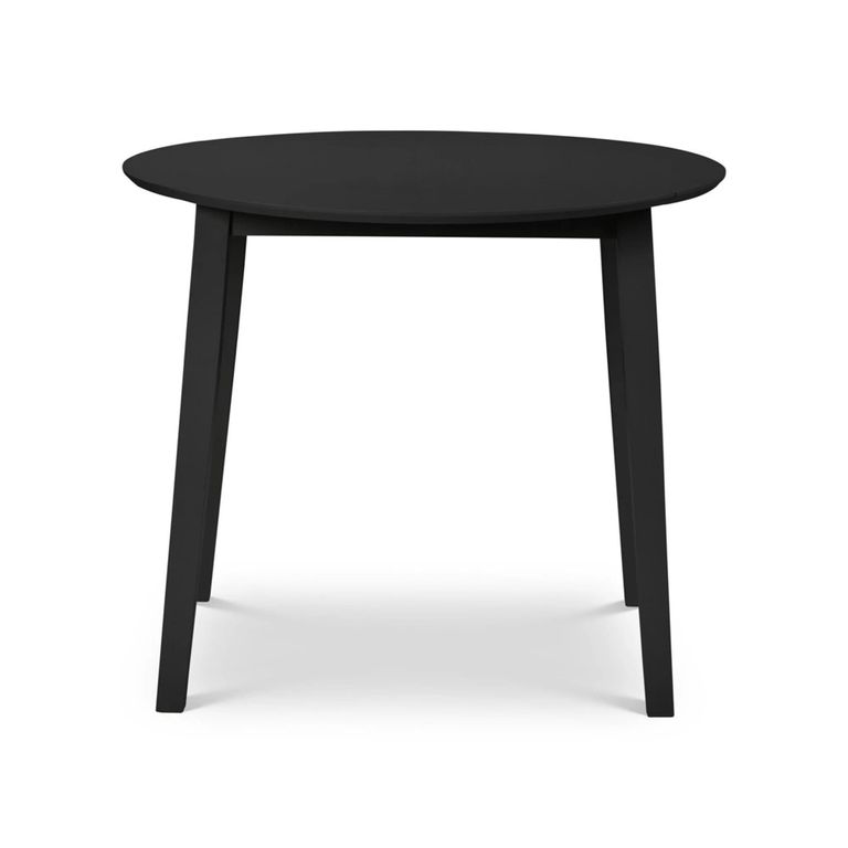 Coast Drop Leaf Dining Table - 2-4 Seater - 90cm - Round - Black Wooden