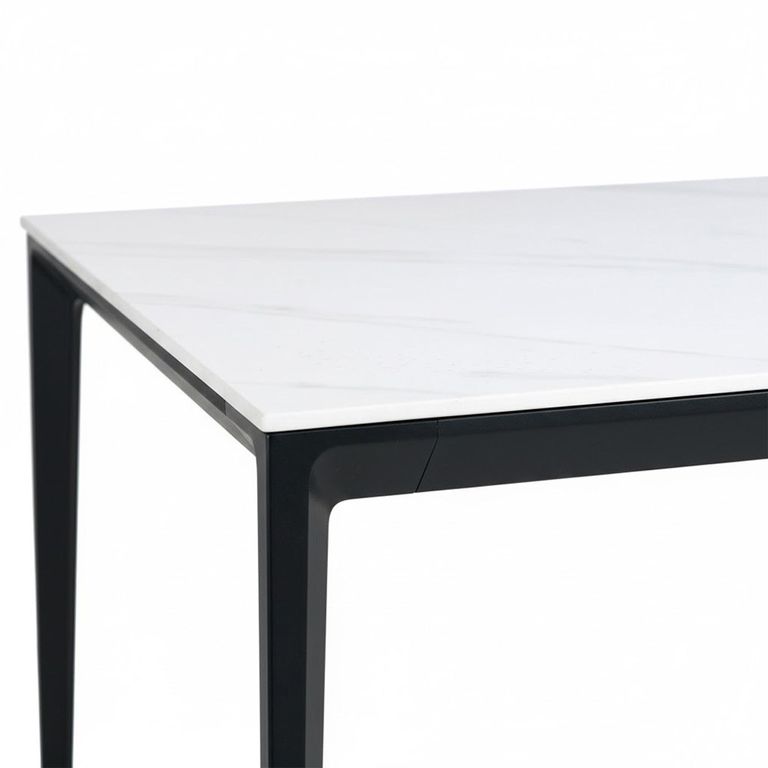 Miami Dining Table - 4 Seater - 120cm - White Ceramic