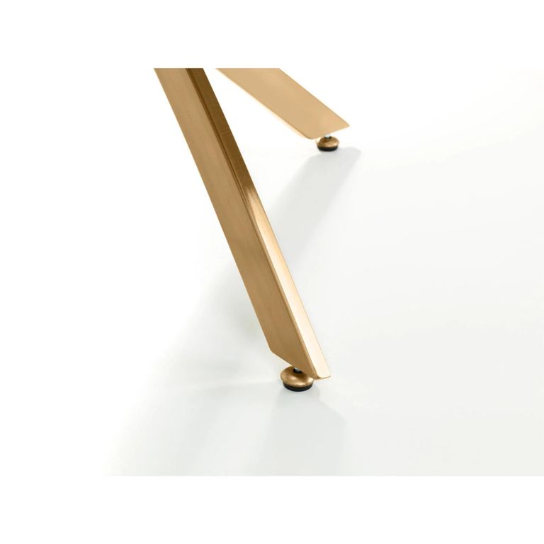 Montero Dining Table - 2 Seater - 100cm - Round - Clear Glass and Gold