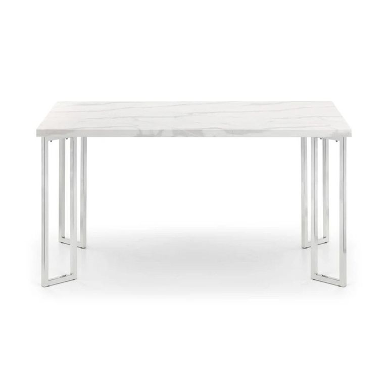 Positano Dining Table - 6 Seater - 150cm - White Marble Effect