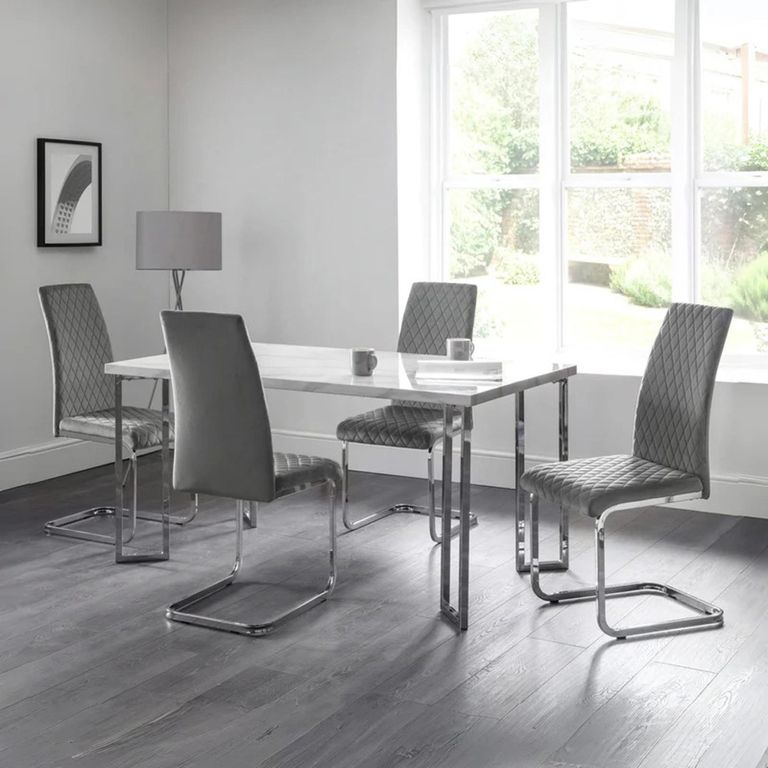 Positano Dining Table - 6 Seater - 150cm - White Marble Effect