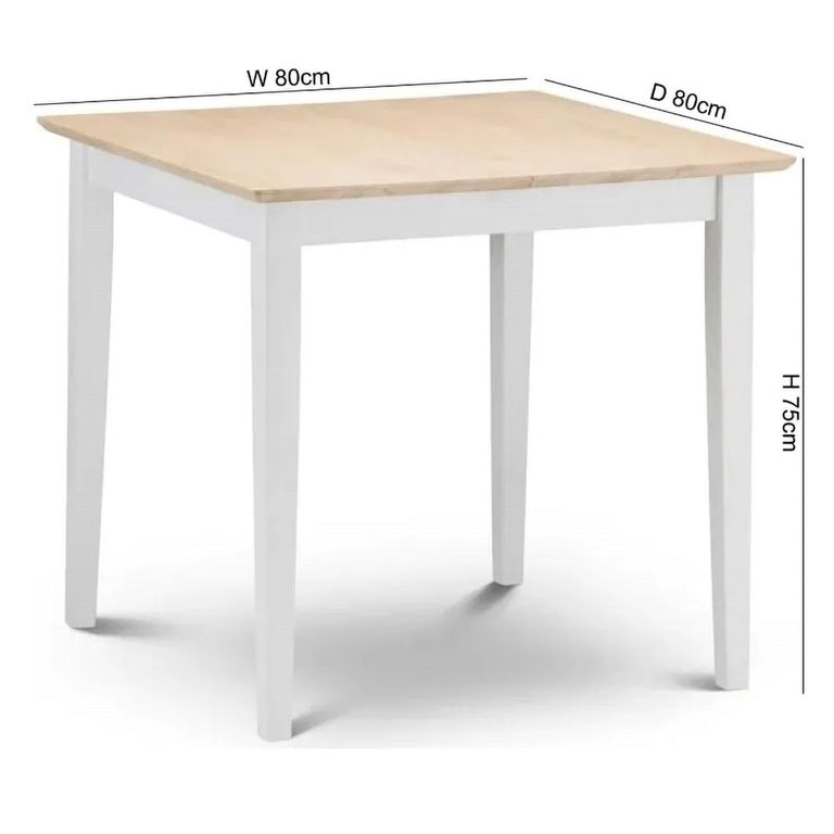 Rufford Extending Dining Table - 2-4 Seater - 80cm-120cm - Ivory