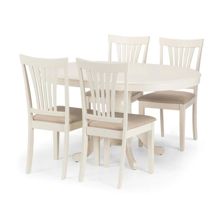 Stamford Extending Dining Table - 2-4 Seater - 100cm-138cm - Oval - Ivory