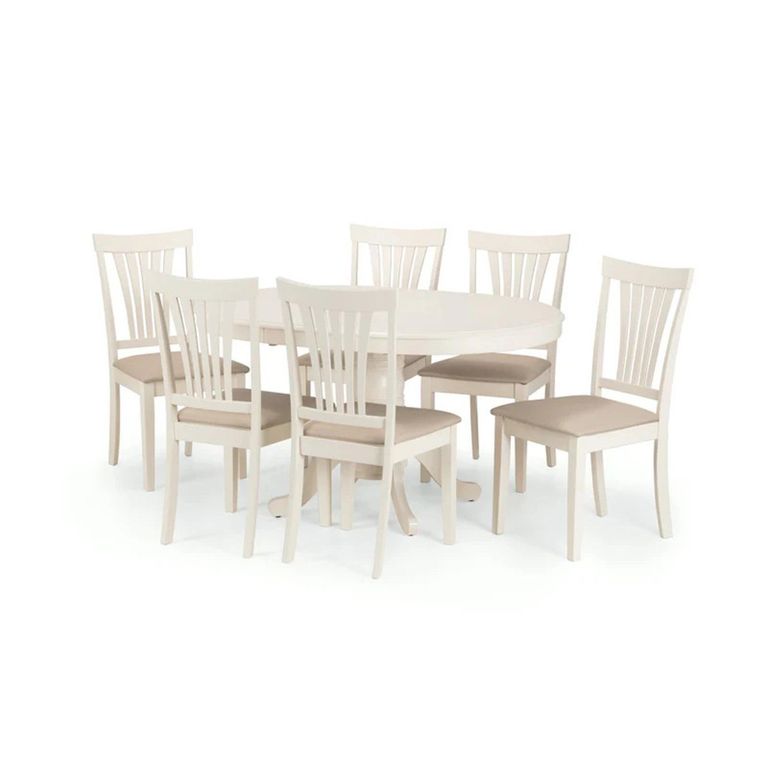 Stamford Extending Dining Table - 2-4 Seater - 100cm-138cm - Oval - Ivory