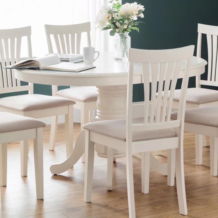 Stamford Extending Dining Table - 2-4 Seater - 100cm-138cm - Oval - Ivory
