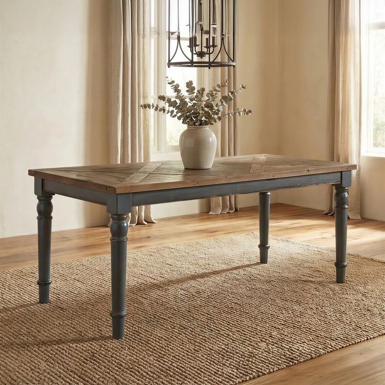 Bishop Dining Table - 6 Seater - Grey Painted