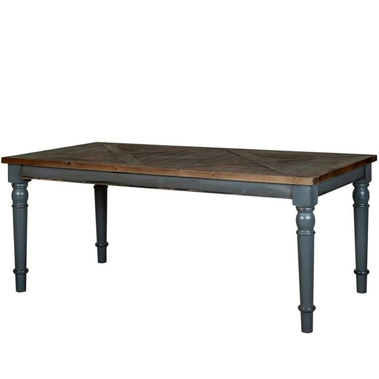 Bishop Dining Table - 6 Seater - Grey Painted