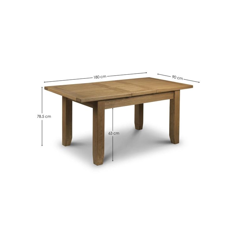 Astoria Oak Extending Dining Table - 140cm-180cm - 4-6 Seater