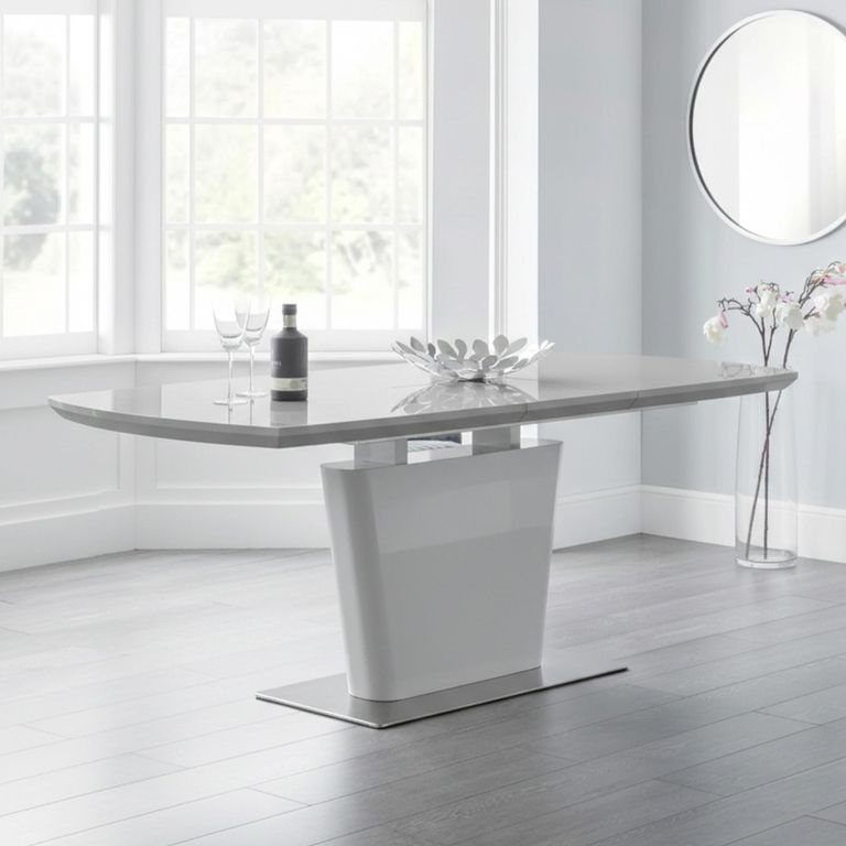 Como Butterfly Extending Dining Table - 160cm-200cm - 6-8 Seater - Grey Gloss