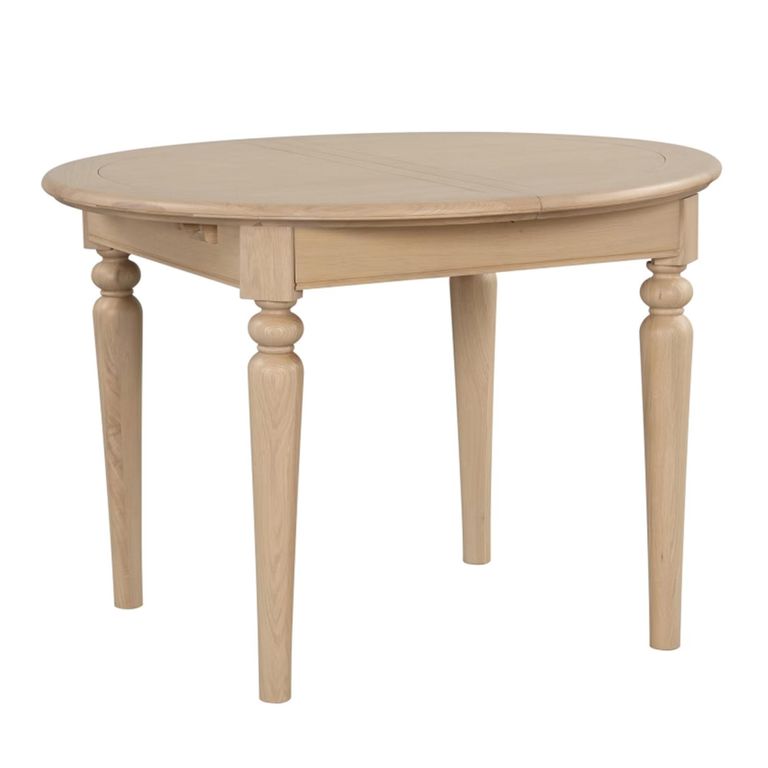 Cromwell Round Extending Dining Table - 4-6 Seater - 110cm-150cm - Oak
