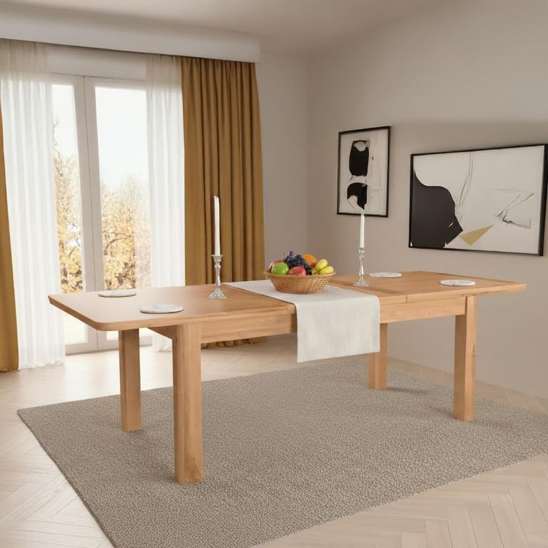 Treviso Extending Dining Table - 6-10 Seater - 180cm-250cm - Oak